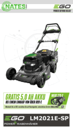 EGO, Akku-Technik, Rasenmäher, Langenbernsdorf
